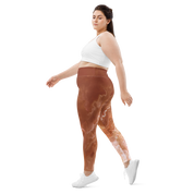 Awaken - Terracotta High-Waist Plus Size Leggings