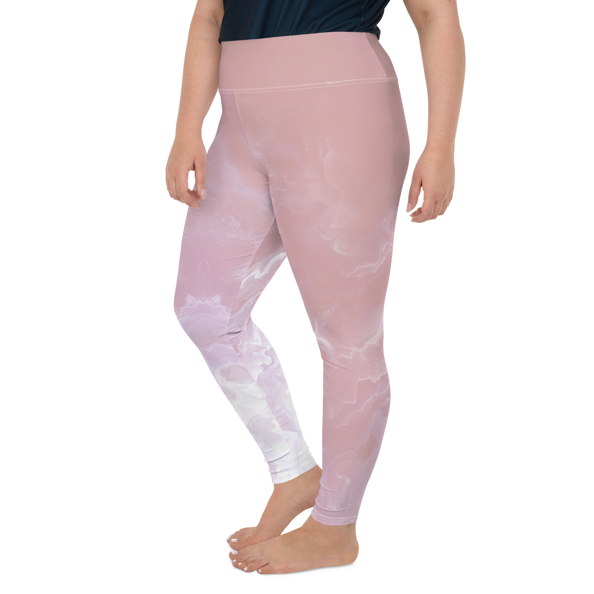 Awaken - Rose High-Waist Plus Size Leggings