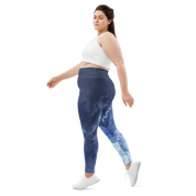 Awaken - Navy High-Waist Plus Size Leggings