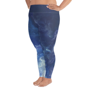 Awaken - Navy High-Waist Plus Size Leggings