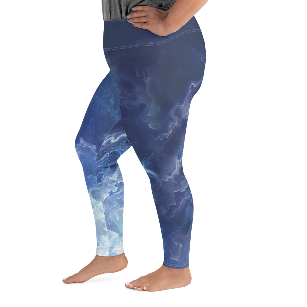 Awaken - Navy High-Waist Plus Size Leggings