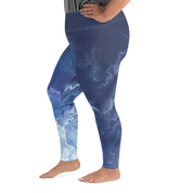 Awaken - Navy High-Waist Plus Size Leggings