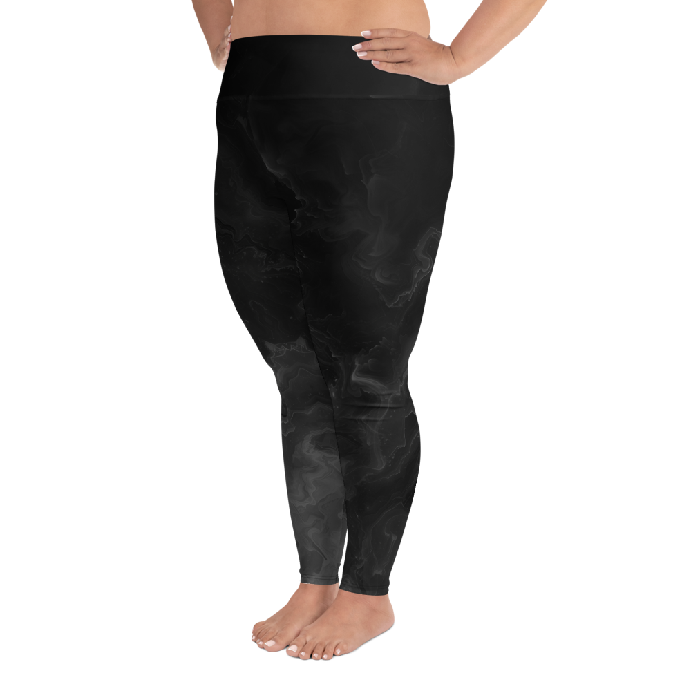 Awaken - Black High-Waist Plus Size Leggings