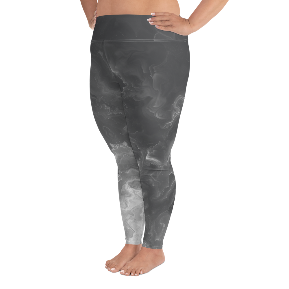 Awaken - Anthracite High-Waist Plus Size Leggings