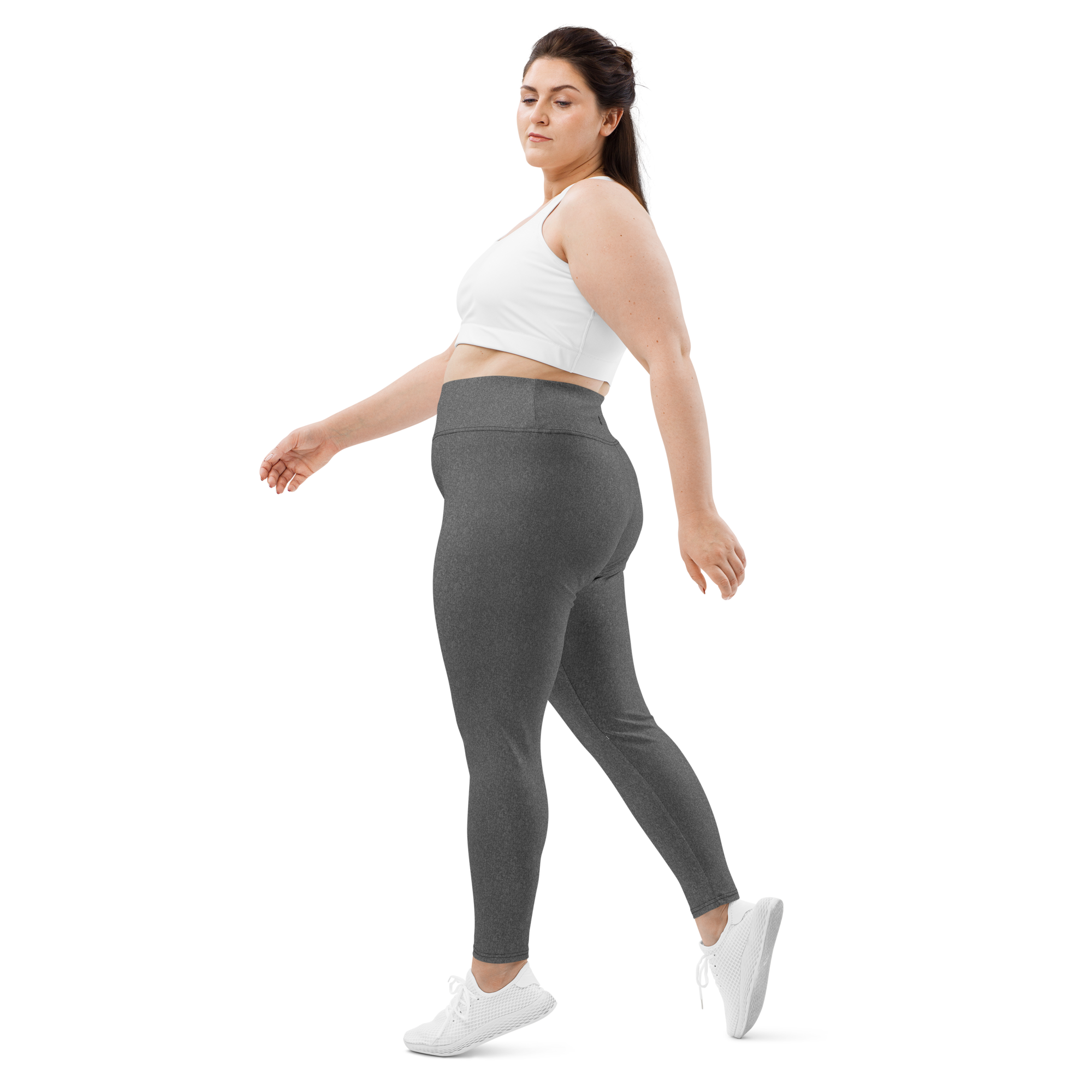 Heather Dark Grey Light Plus Size Leggings