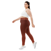 Faded - Terracotta High-Waist Plus Size Leggings