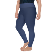 Navy Faded High-Waist Plus Size Leggings