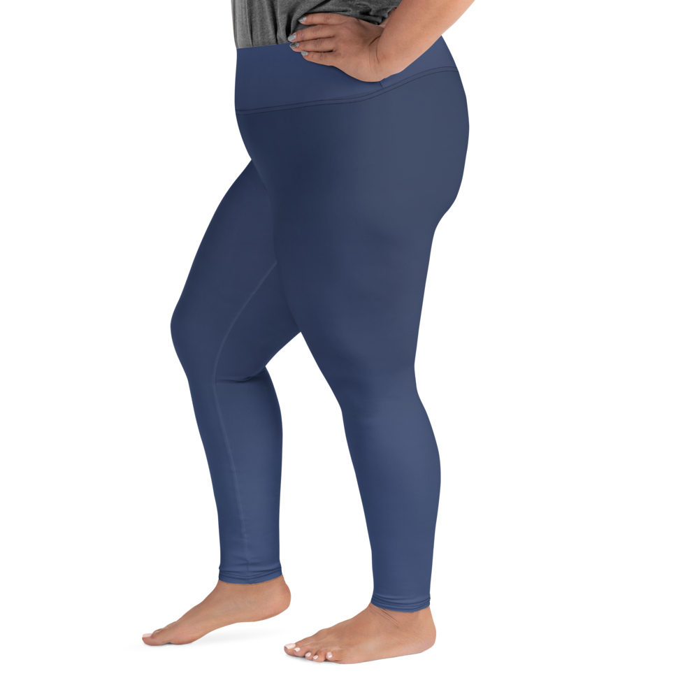 Navy Faded High-Waist Plus Size Leggings