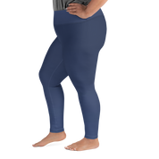 Navy Faded High-Waist Plus Size Leggings