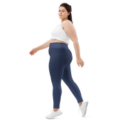 Navy Faded High-Waist Plus Size Leggings