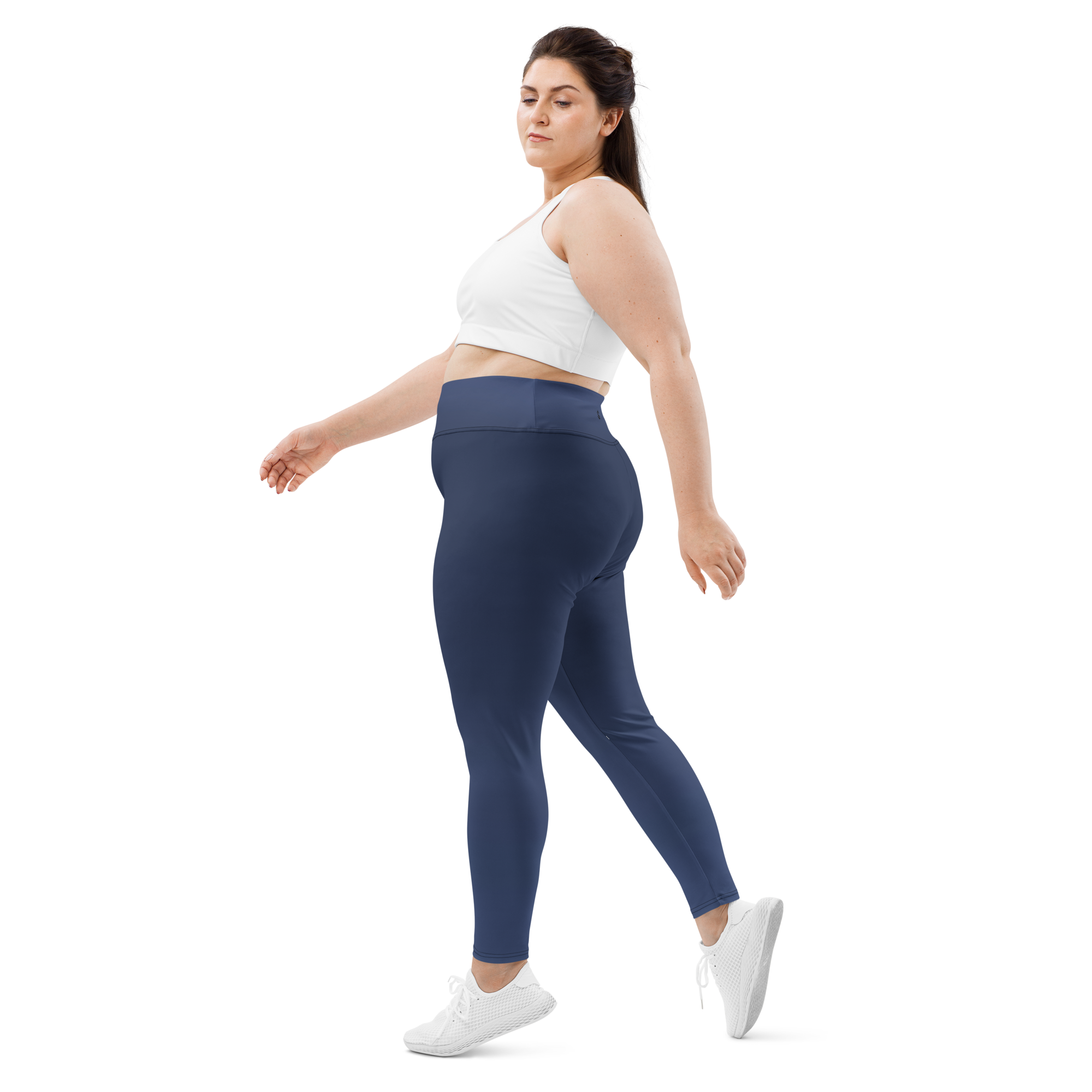 Navy Faded High-Waist Plus Size Leggings