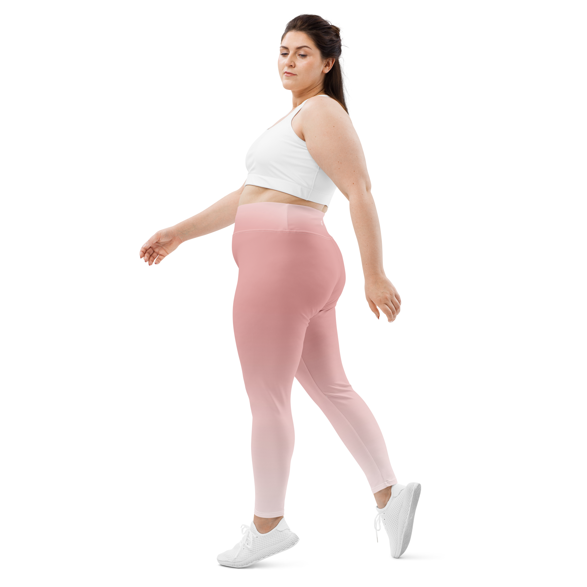 Rose Faded High-Waist Plus Size Leggings