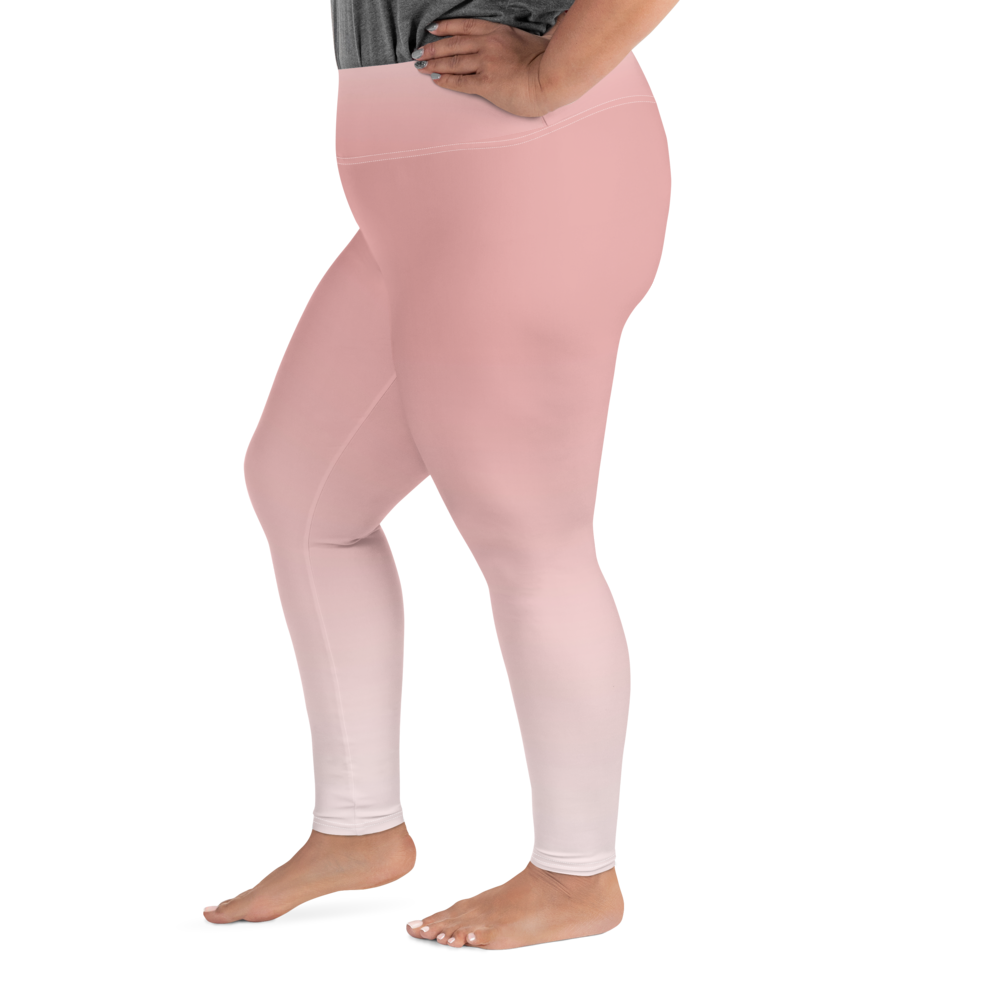 Rose Faded High-Waist Plus Size Leggings