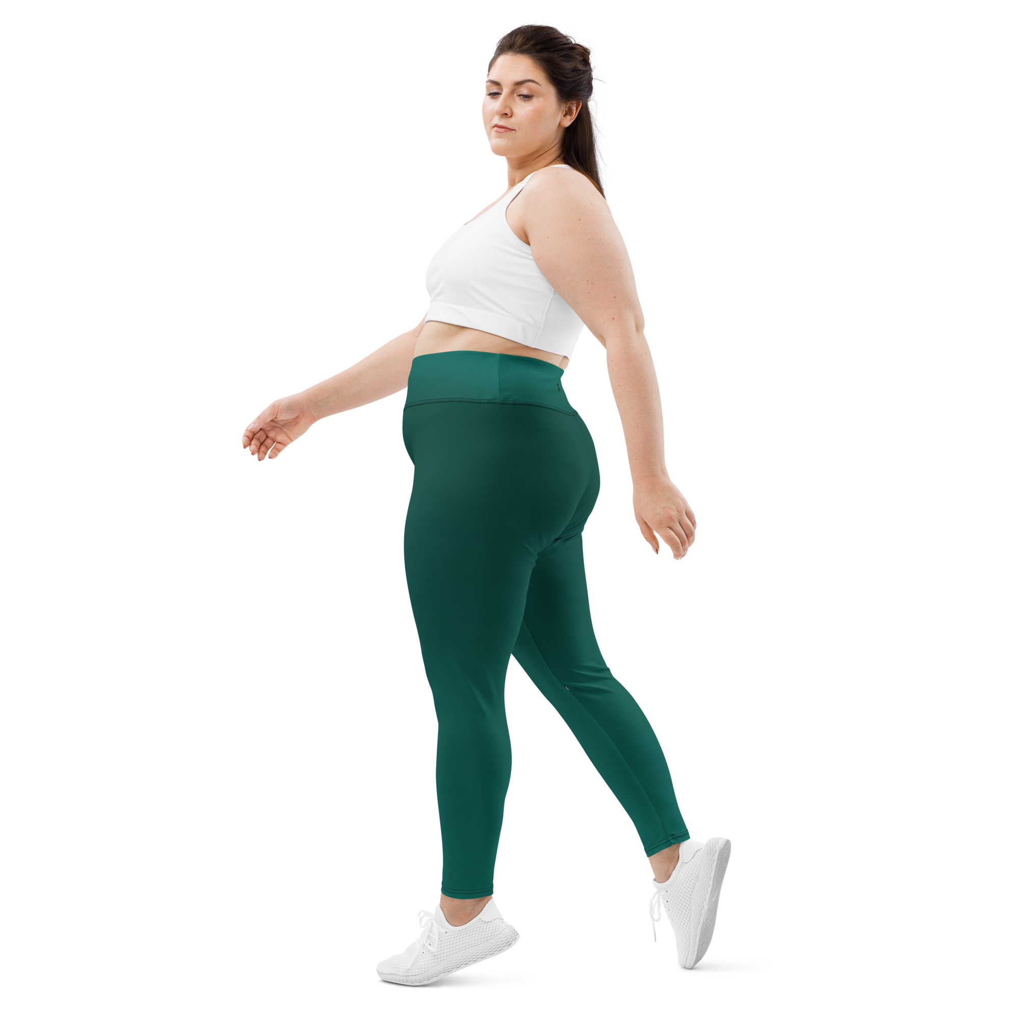 Green Faded High-Waist Plus Size Leggings