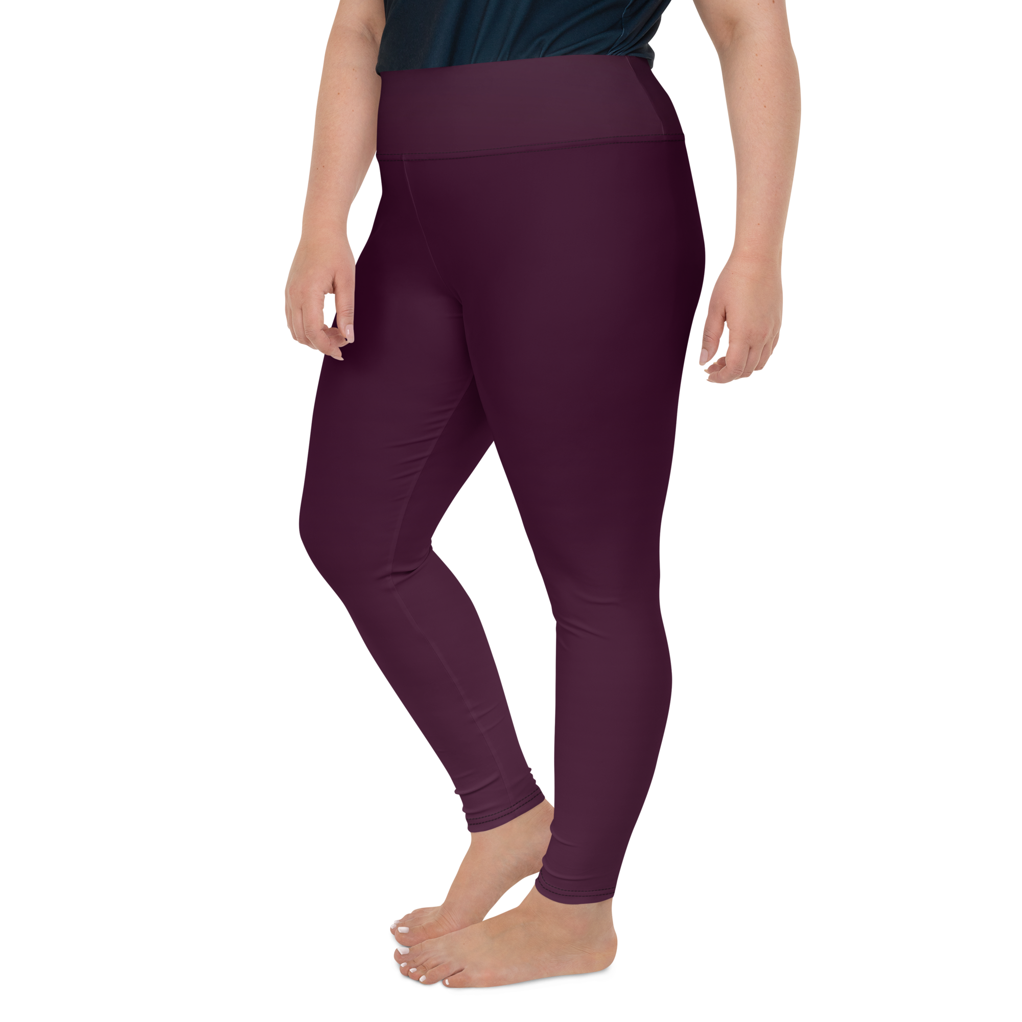 Faded - Eggplant High-Waist Plus Size Leggings