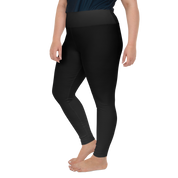 Black Faded High-Waist Plus Size Leggings