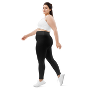 Black Faded High-Waist Plus Size Leggings