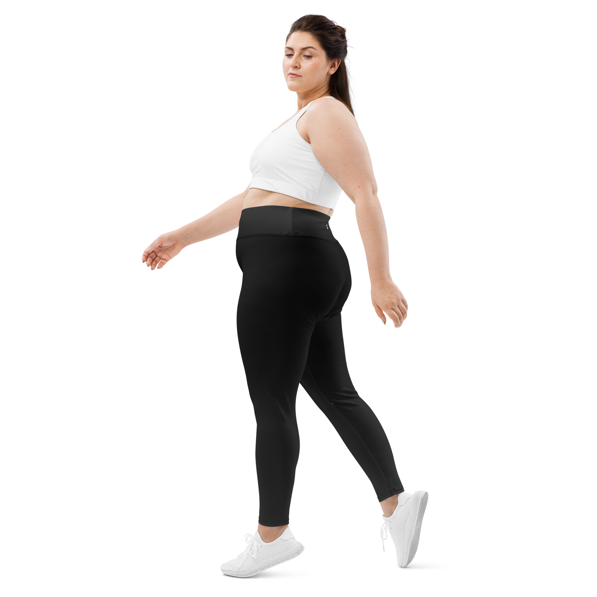 Black Faded High-Waist Plus Size Leggings