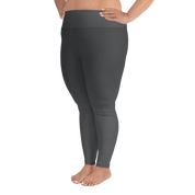 Faded Anthracite High-Waist Plus Size Leggings