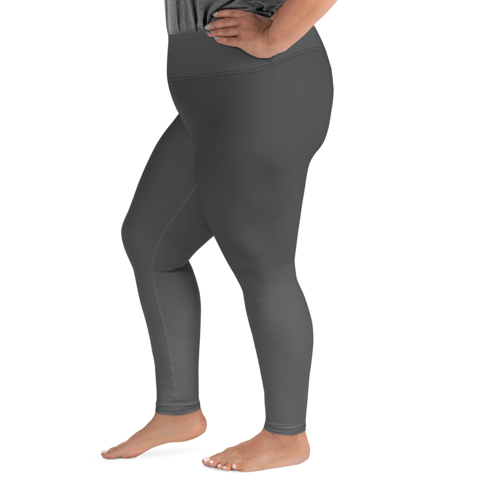 Faded Anthracite High-Waist Plus Size Leggings