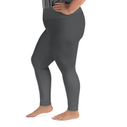 Faded Anthracite High-Waist Plus Size Leggings