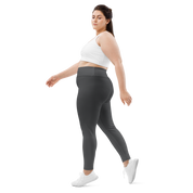 Faded Anthracite High-Waist Plus Size Leggings