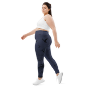 Inner - Navy Plus Size Leggings