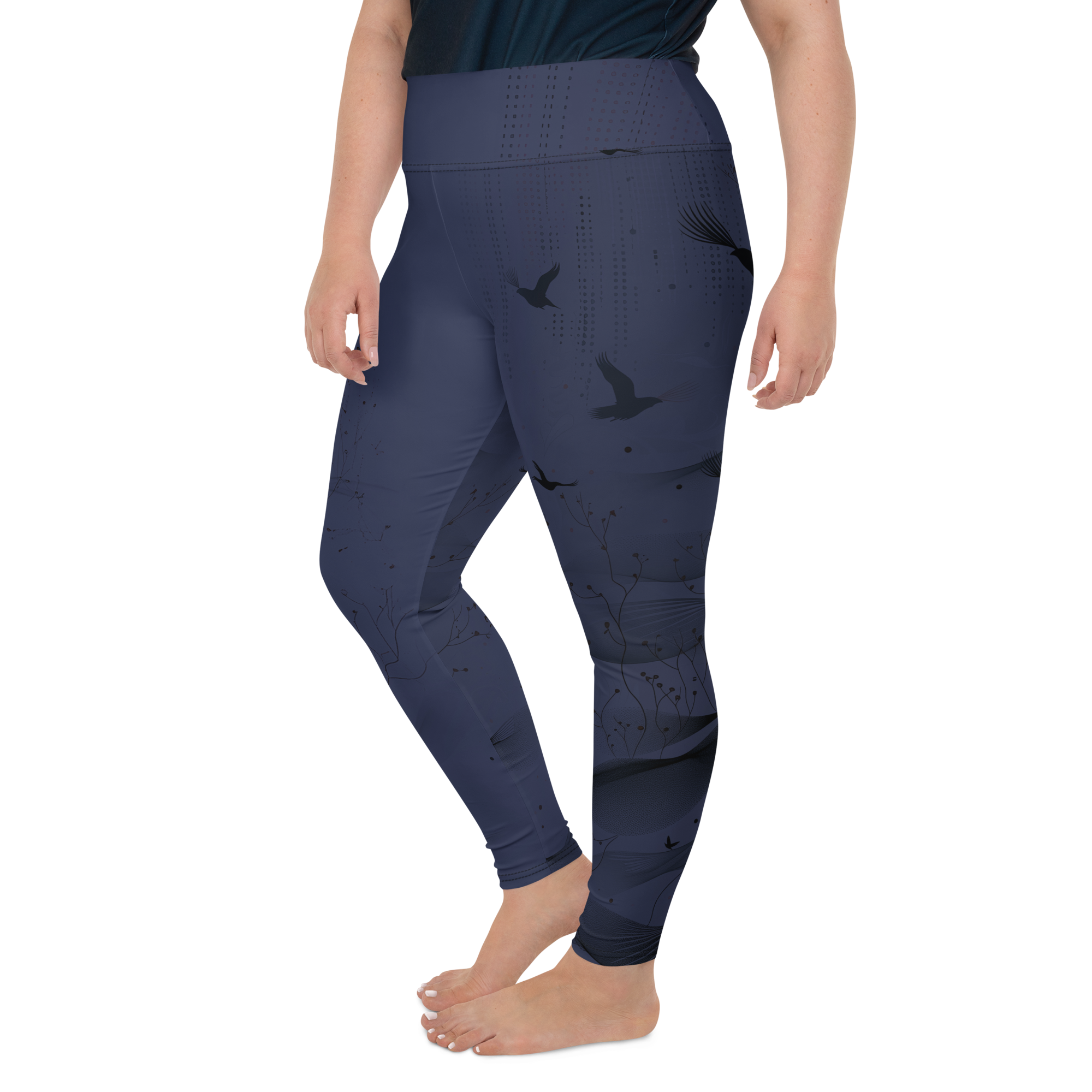 Inner - Navy Plus Size Leggings