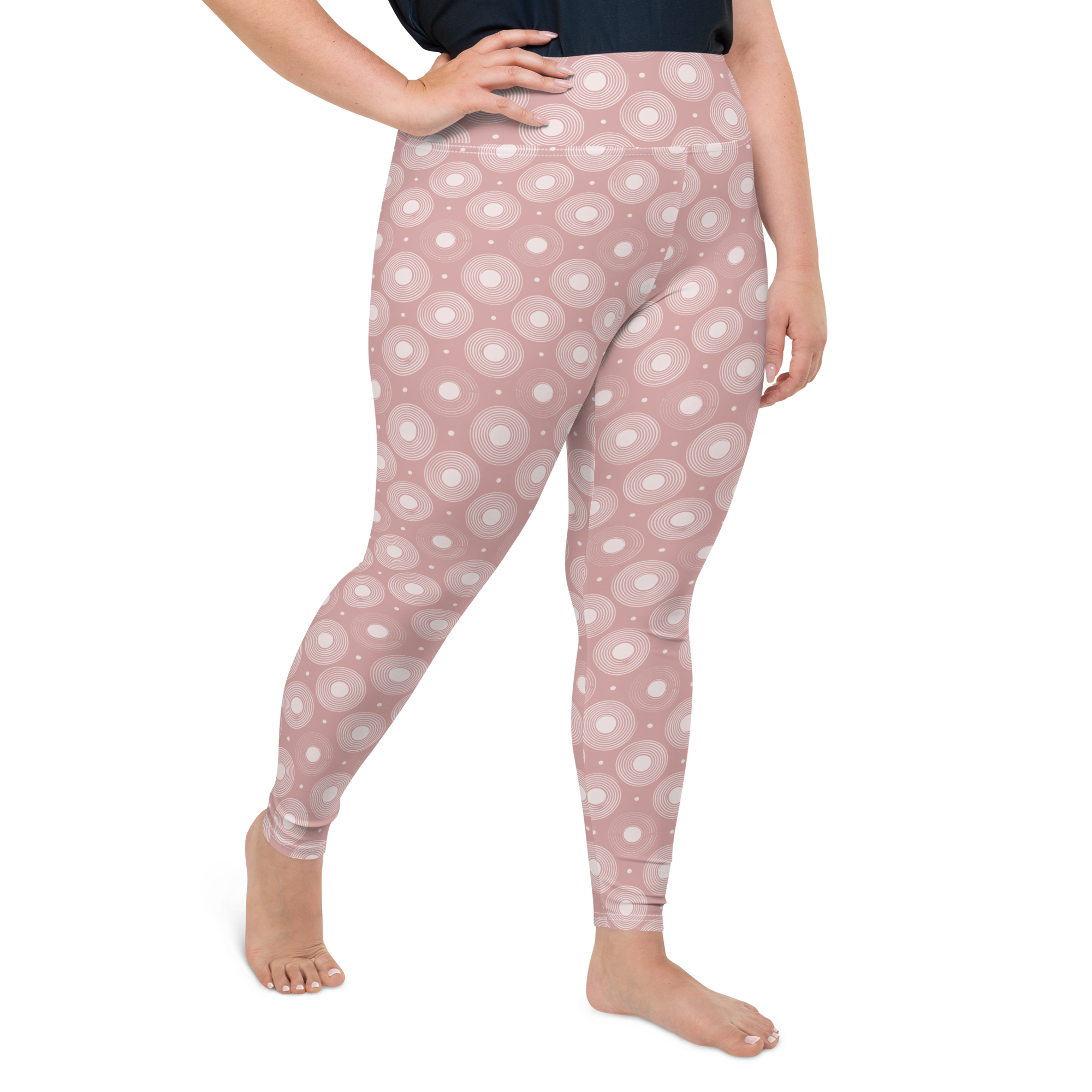 Circle - Rose High-Waist Plus Size Leggings