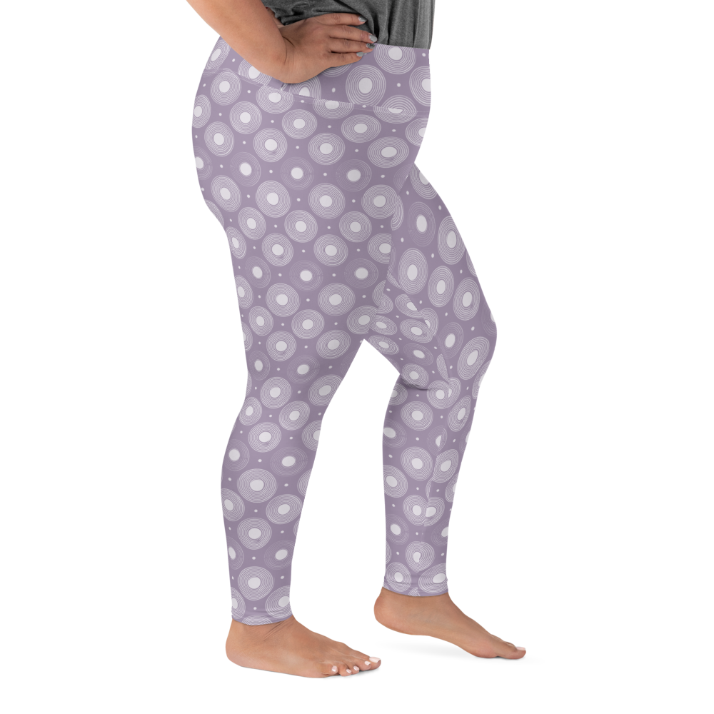 Circle - Lavender High-Waist Plus Size Leggings