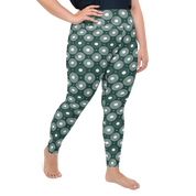 Circle - Green High-Waist Plus Size Leggings