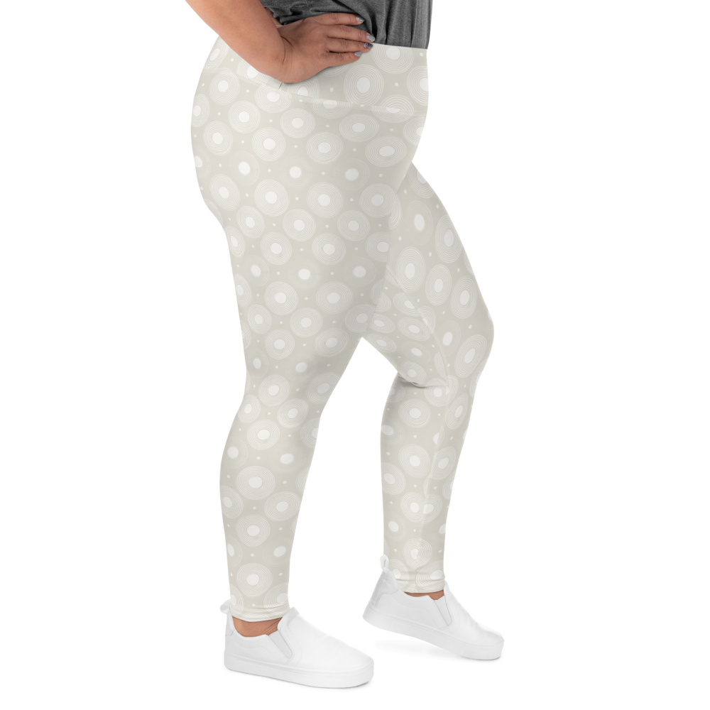 Circle - Bone High-Waist Plus Size Leggings