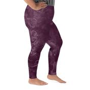 Believe - Eggplant High-Waist Plus Size Leggings