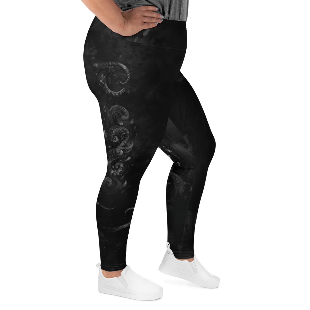 Believe - Black High-Waist Plus Size Leggings