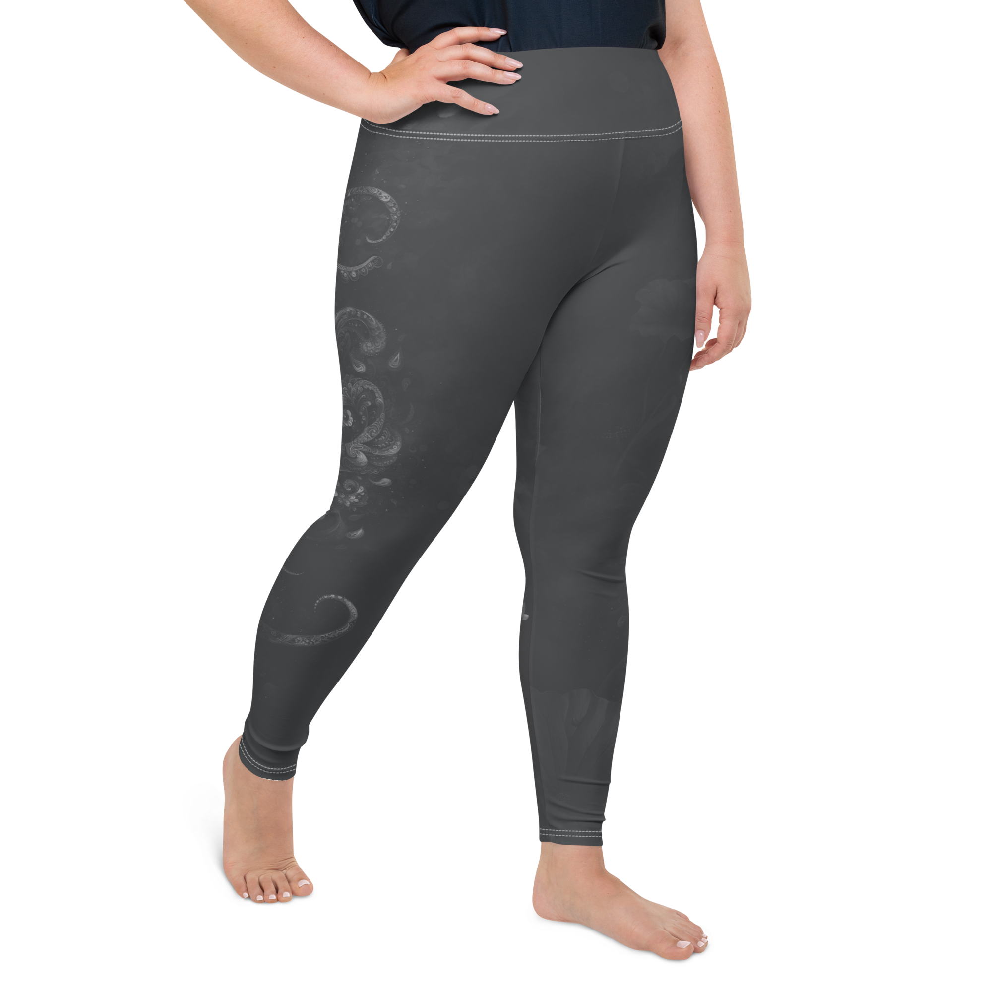 Believe - Anthracite High-Waist Plus Size Leggings