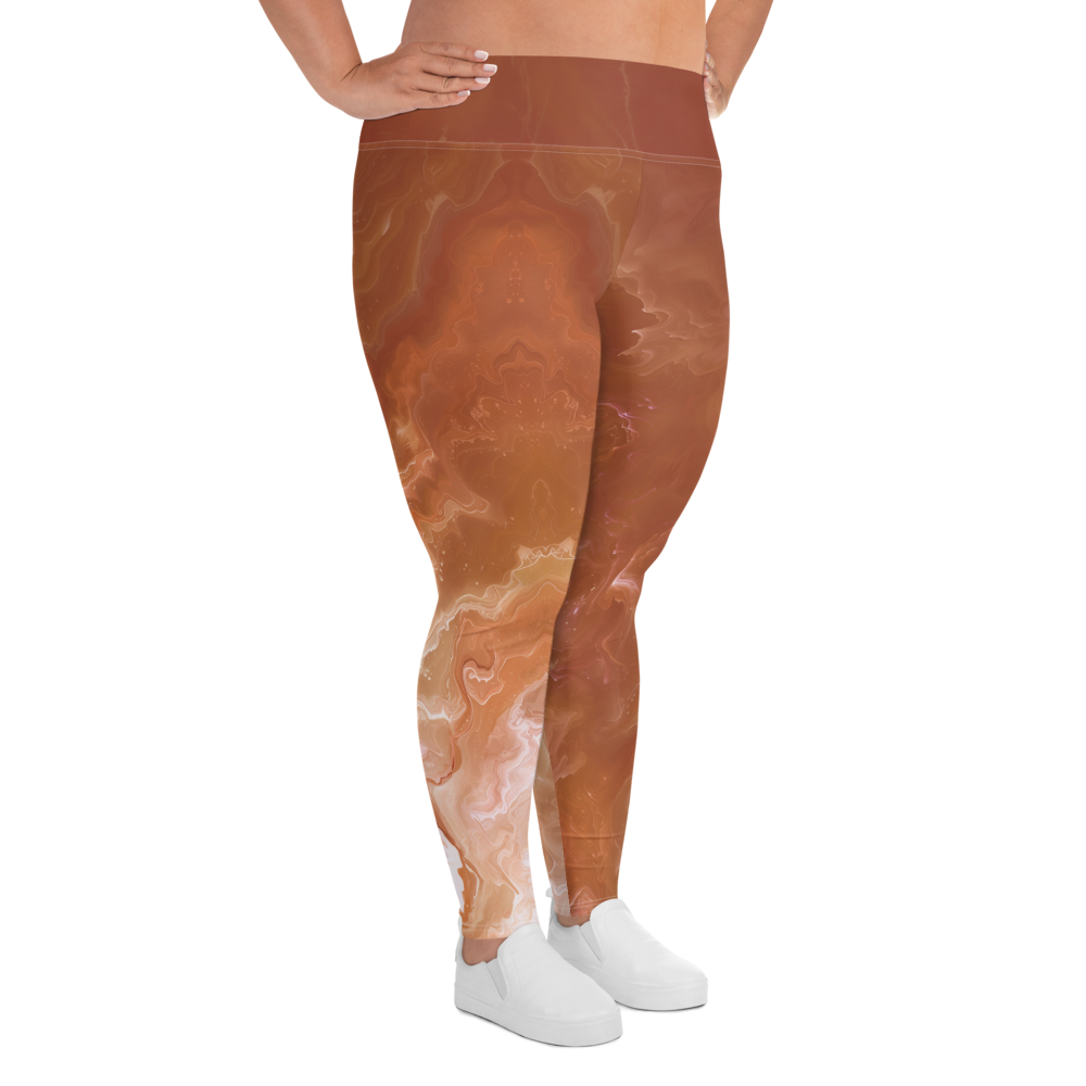 Awaken - Terracotta High-Waist Plus Size Leggings