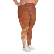 Awaken - Terracotta High-Waist Plus Size Leggings