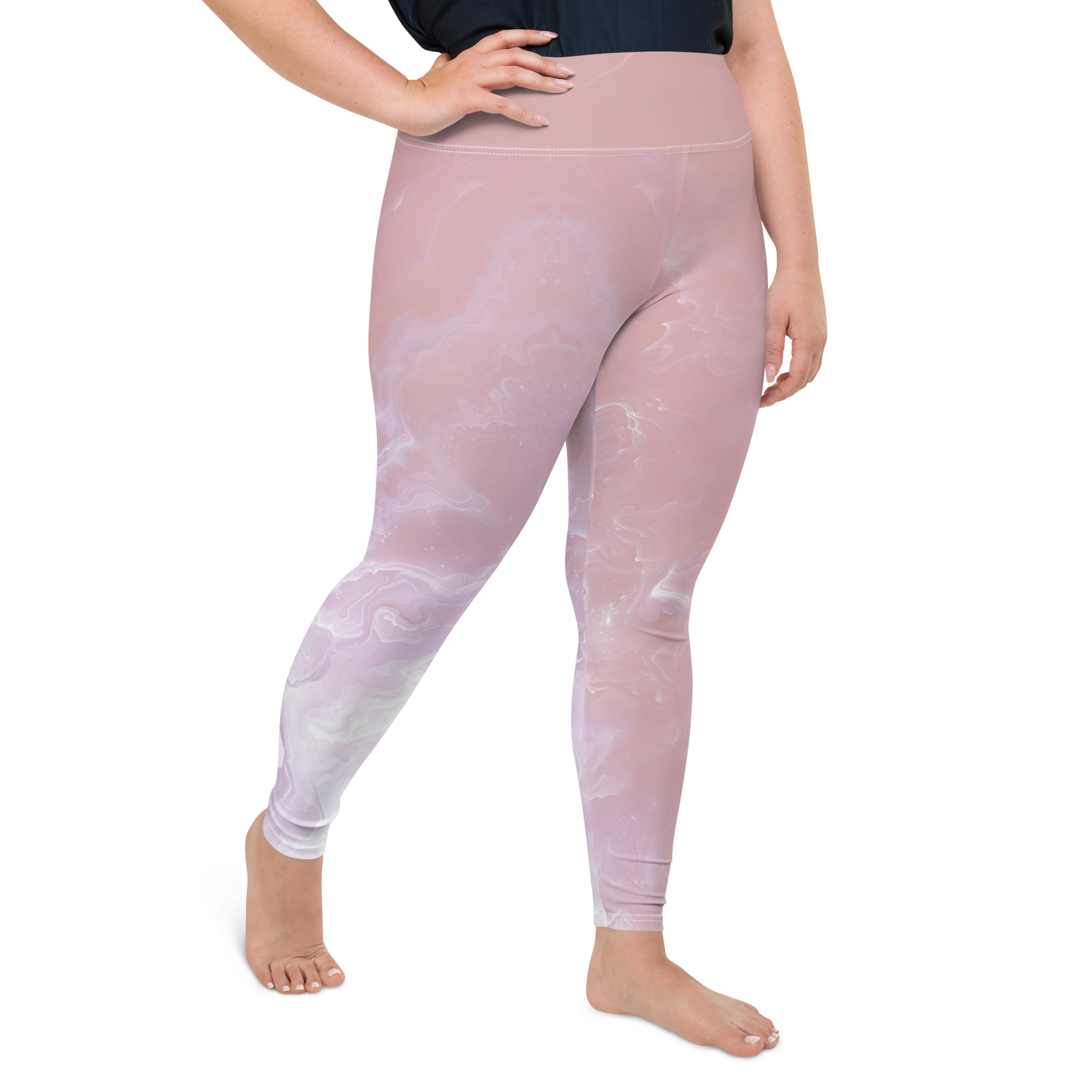 Awaken - Rose High-Waist Plus Size Leggings