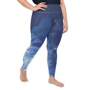 Awaken - Navy High-Waist Plus Size Leggings