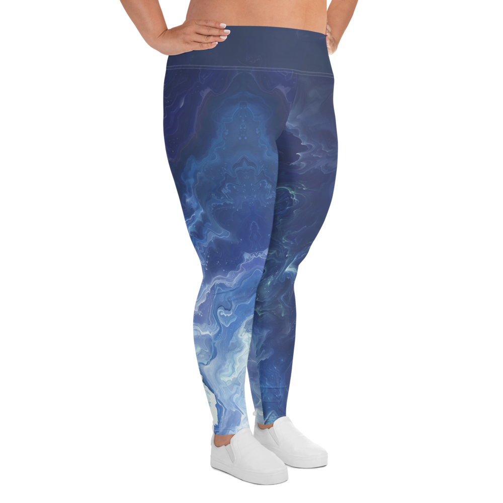 Awaken - Navy High-Waist Plus Size Leggings