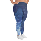 Awaken - Navy High-Waist Plus Size Leggings