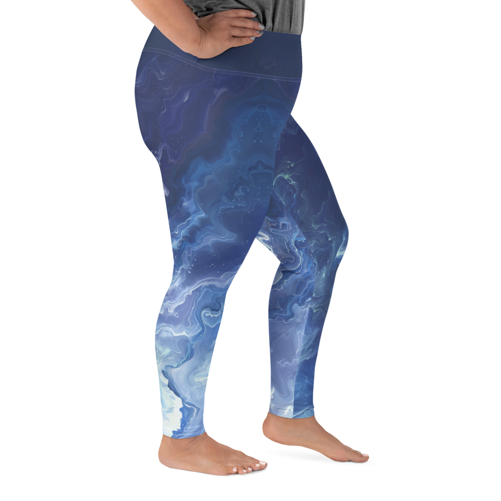 Awaken - Navy High-Waist Plus Size Leggings