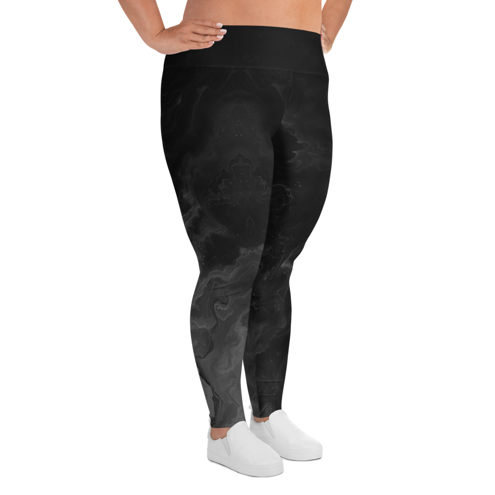 Awaken - Black High-Waist Plus Size Leggings