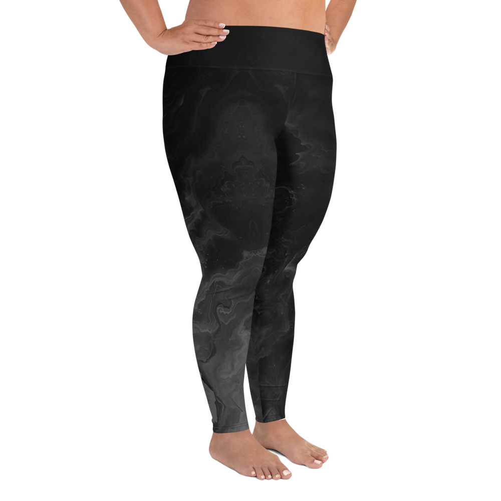 Awaken - Black High-Waist Plus Size Leggings