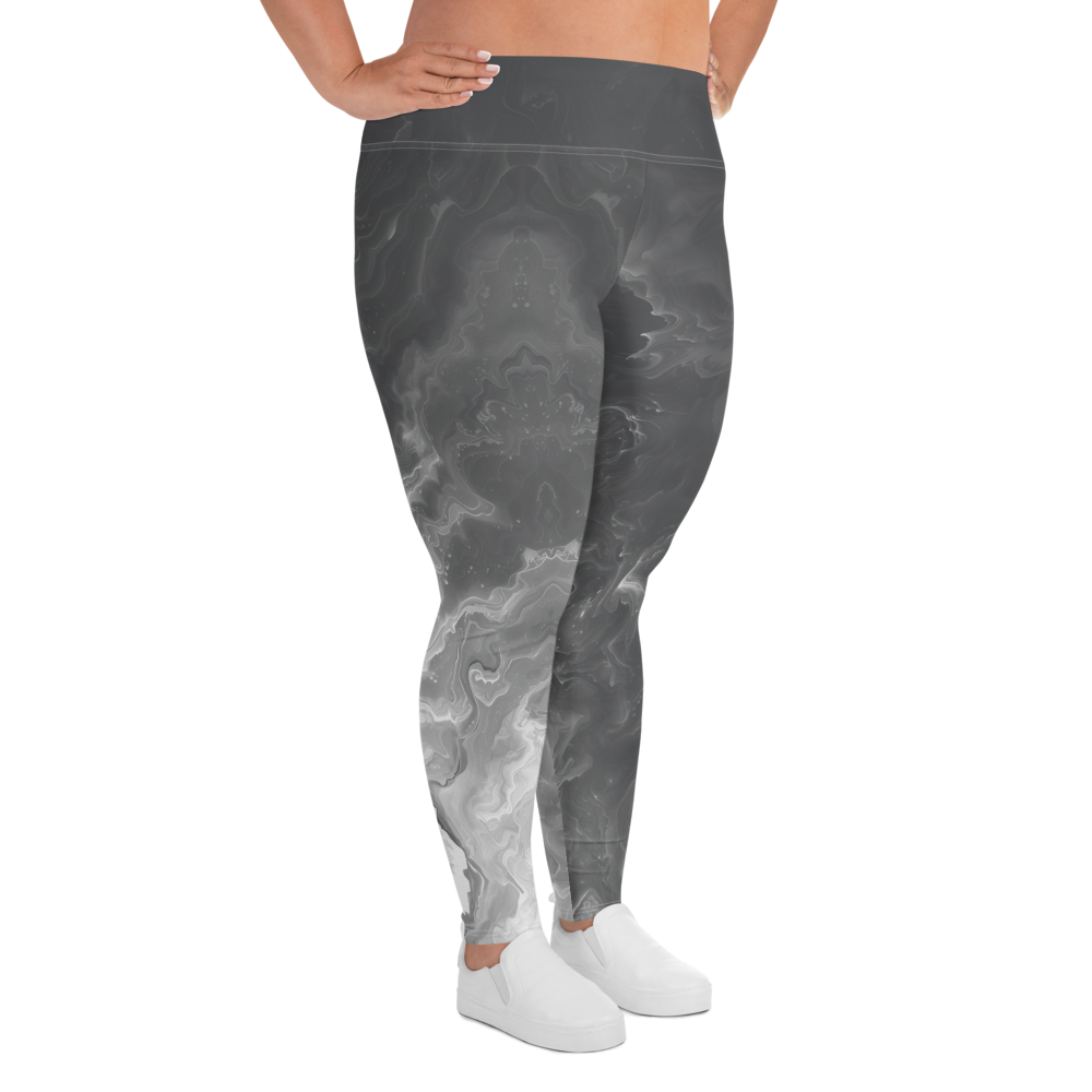 Awaken - Anthracite High-Waist Plus Size Leggings