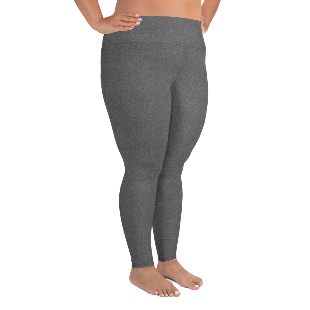 Heather Dark Grey Light Plus Size Leggings