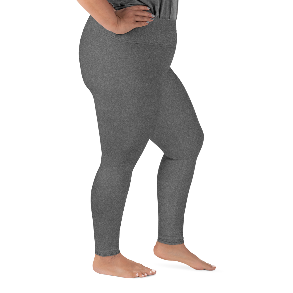 Heather Dark Grey Light Plus Size Leggings