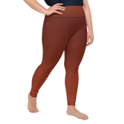 Faded - Terracotta High-Waist Plus Size Leggings