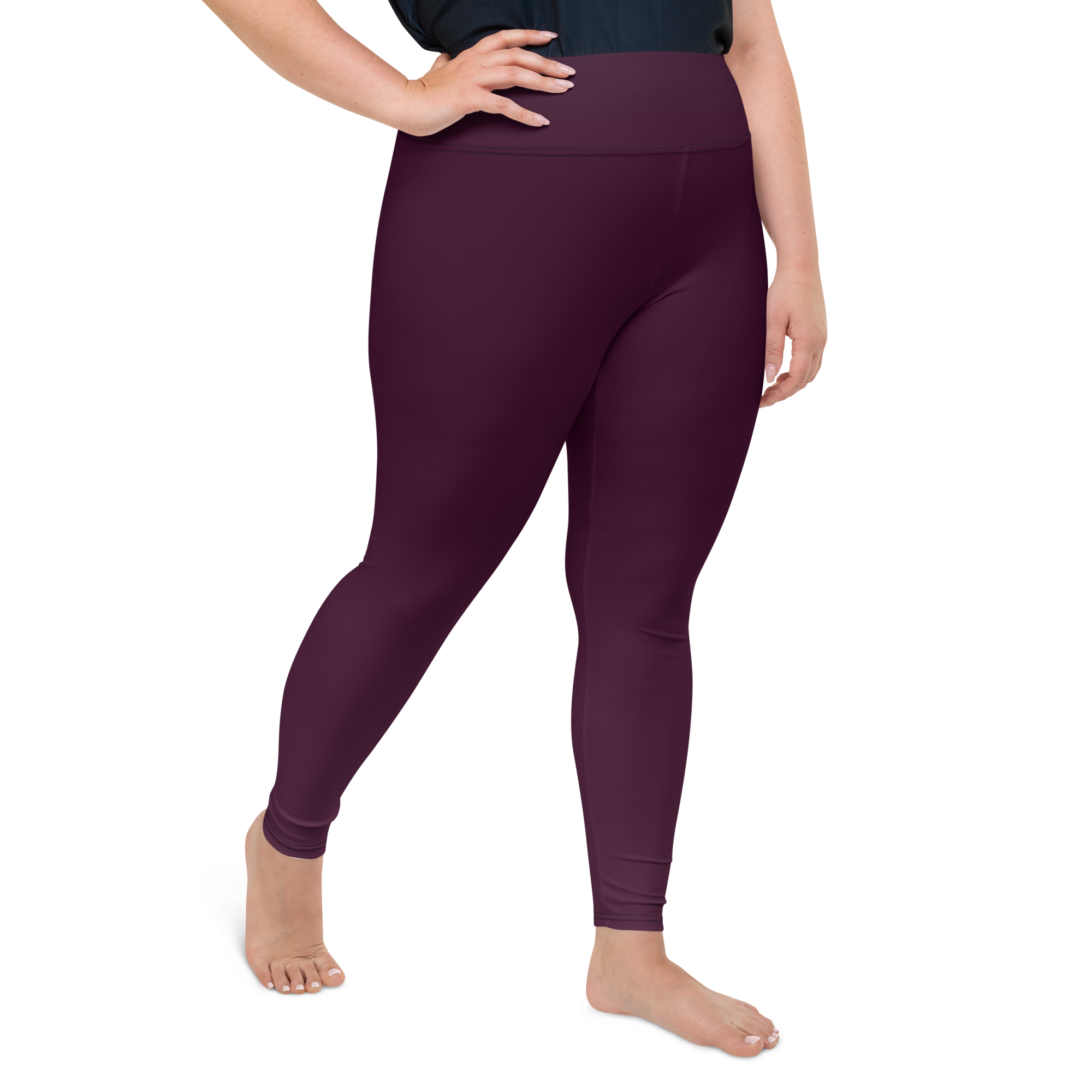 Faded - Eggplant High-Waist Plus Size Leggings