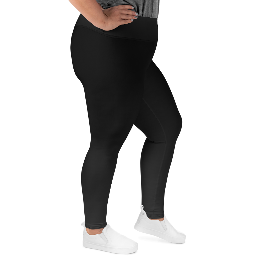 Black Faded High-Waist Plus Size Leggings